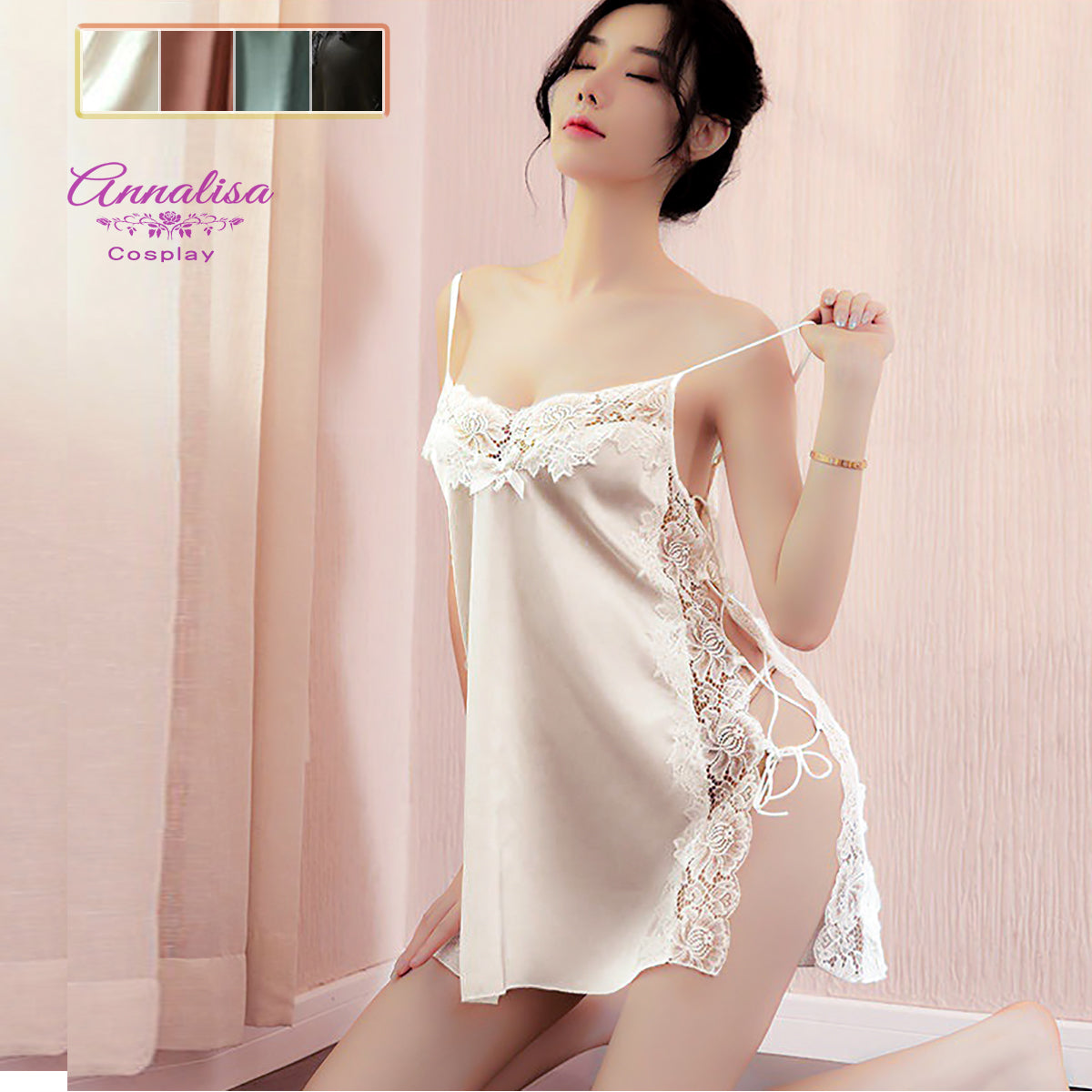 両脇レースアップ仕様の超セクシーなベビードール