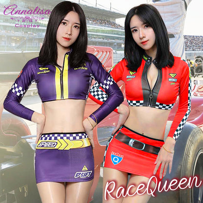 ミニマム丈がセクシーなレースクイーンコスプレ