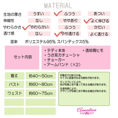 ベーシックなバニーガール。ヒョウ柄・ピンク・黒の3カラーから