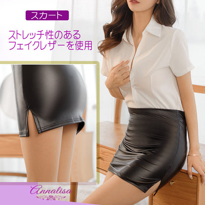 お色気ムンムンOLコスプレセット【半袖】