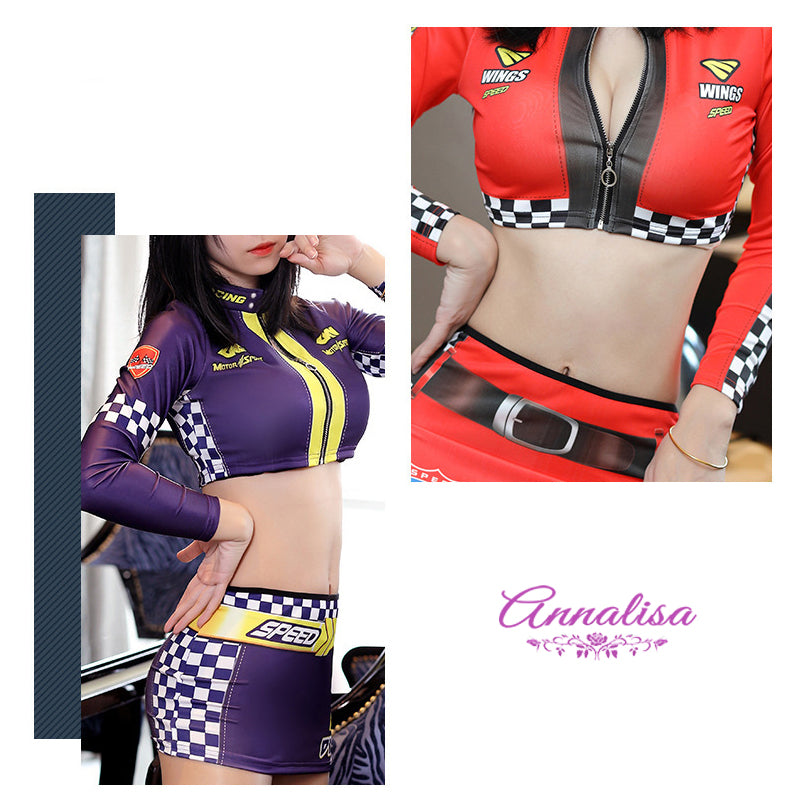 ミニマム丈がセクシーなレースクイーンコスプレ
