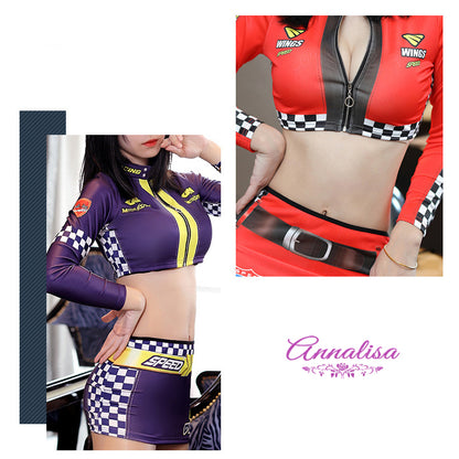 ミニマム丈がセクシーなレースクイーンコスプレ