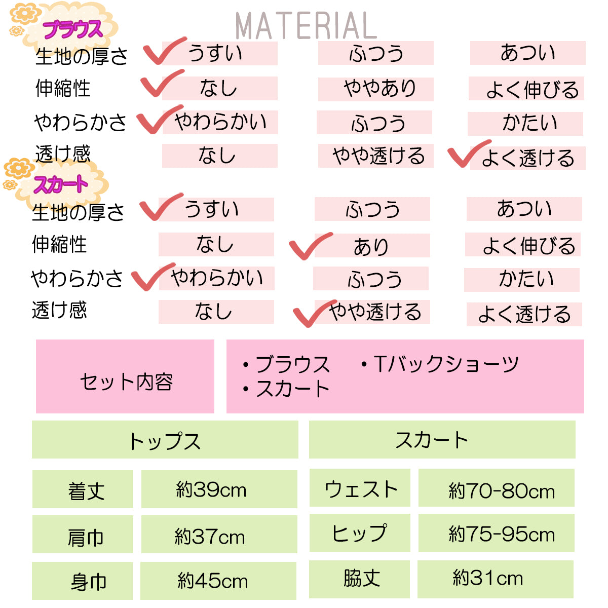 胸の谷間を演出する前結び仕様のOL服