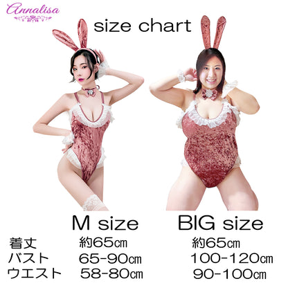 キラキラ光るベロア製バニーガール　